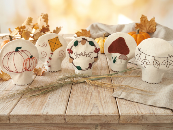 herbstliche Teelichtcover - ITH-Stickdatei